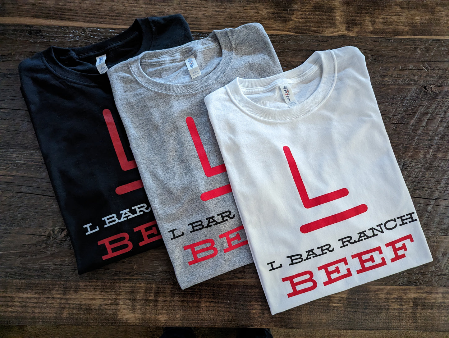 L Bar Ranch Beef T-Shirt 3 Color Options